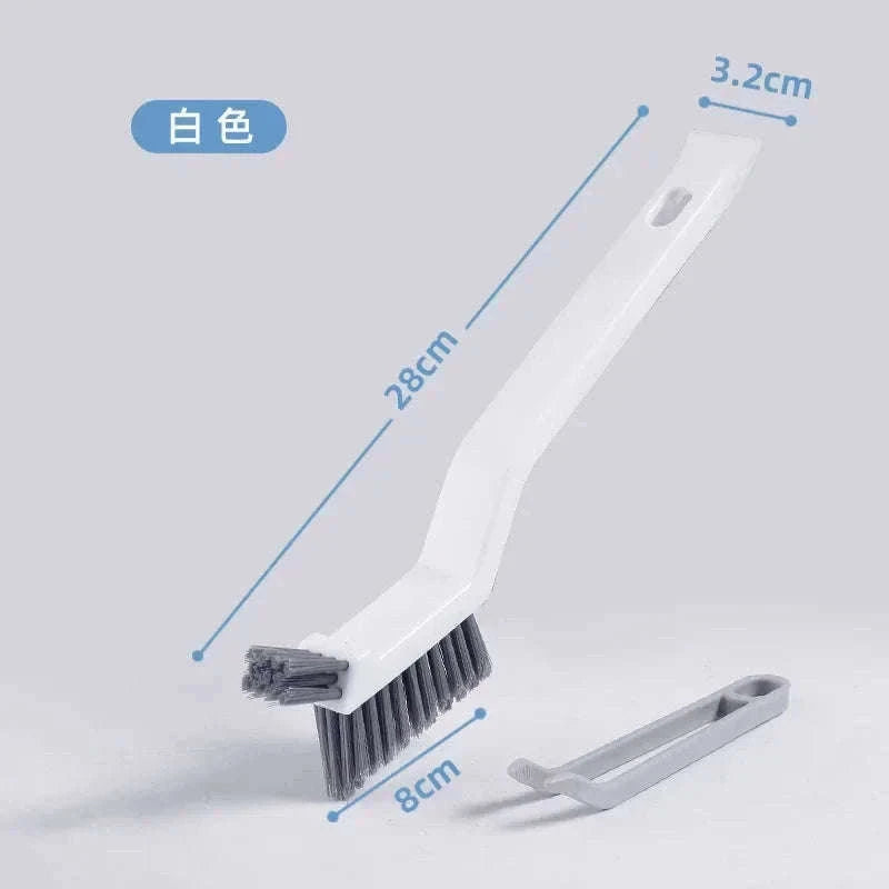 2-in-1 Corner Cleaning Brush for Tiles, Gaps and Tracks-Blue