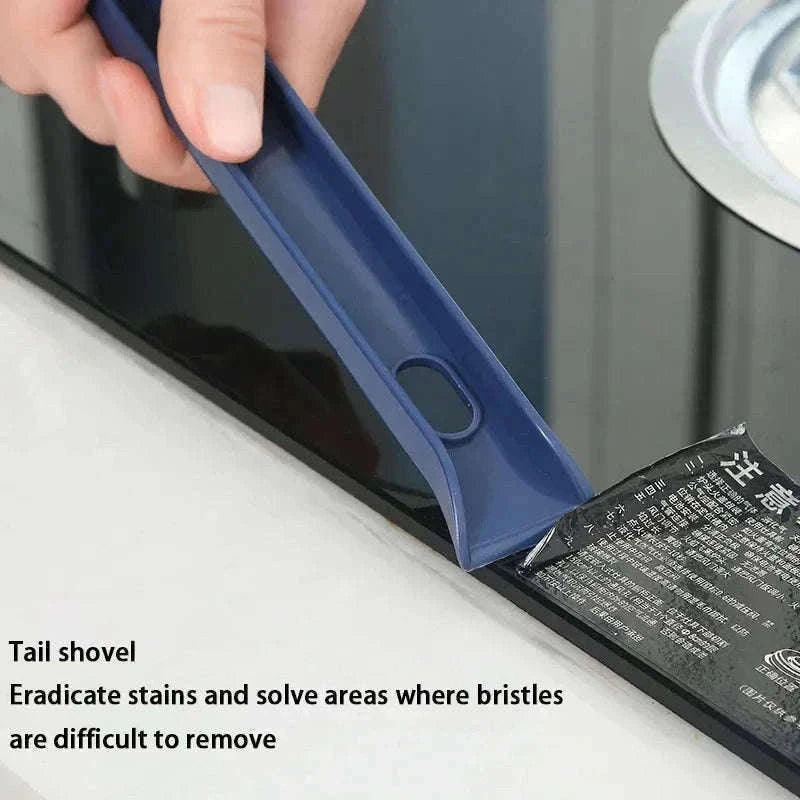 2-in-1 Corner Cleaning Brush for Tiles, Gaps and Tracks-Blue