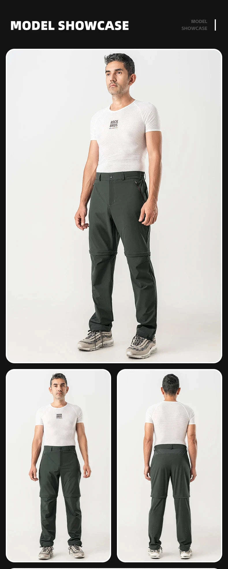 2-in-1 Detachable Outdoor Pants Reflective Motorcycle & Hiking Trousers-YPK045-b / Asian XXXL(EUR XXL)