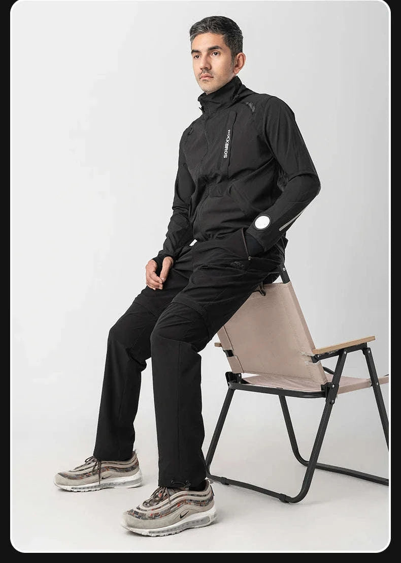 2-in-1 Detachable Outdoor Pants Reflective Motorcycle & Hiking Trousers-YPK045-b / Asian XXXL(EUR XXL)