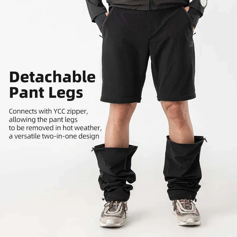 2-in-1 Detachable Outdoor Pants Reflective Motorcycle & Hiking Trousers-YPK045-b / Asian XXXL(EUR XXL)