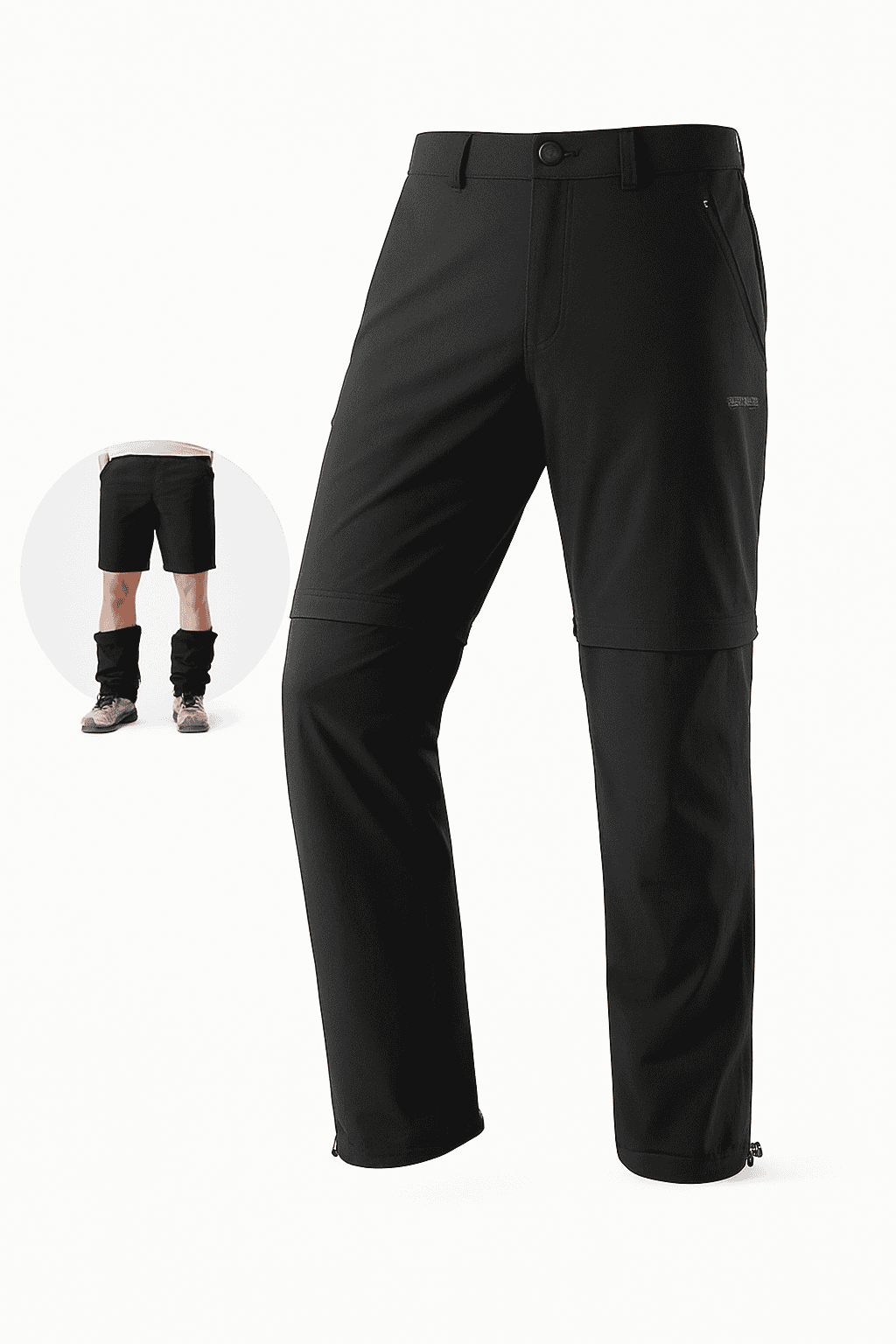 2-in-1 Detachable Outdoor Pants Reflective Motorcycle & Hiking Trousers-YPK045-b / Asian XXXL(EUR XXL)