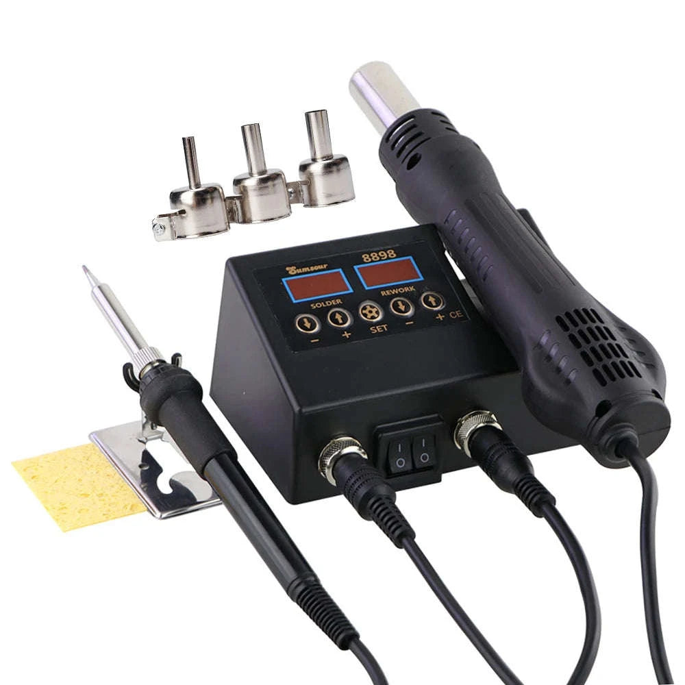 2‑in‑1 Digital Soldering & Hot Air Rework Station-Complex Version / 110V US Plug