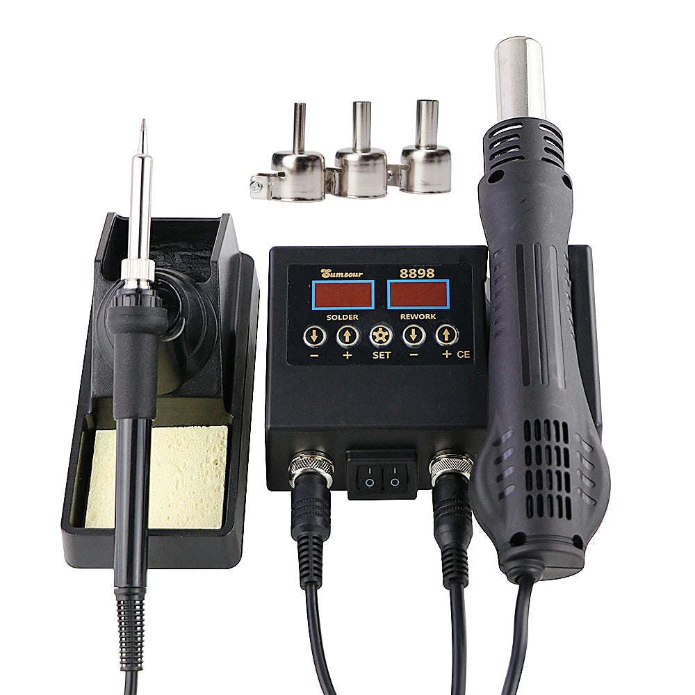 2‑in‑1 Digital Soldering & Hot Air Rework Station-Complex Version / 110V US Plug