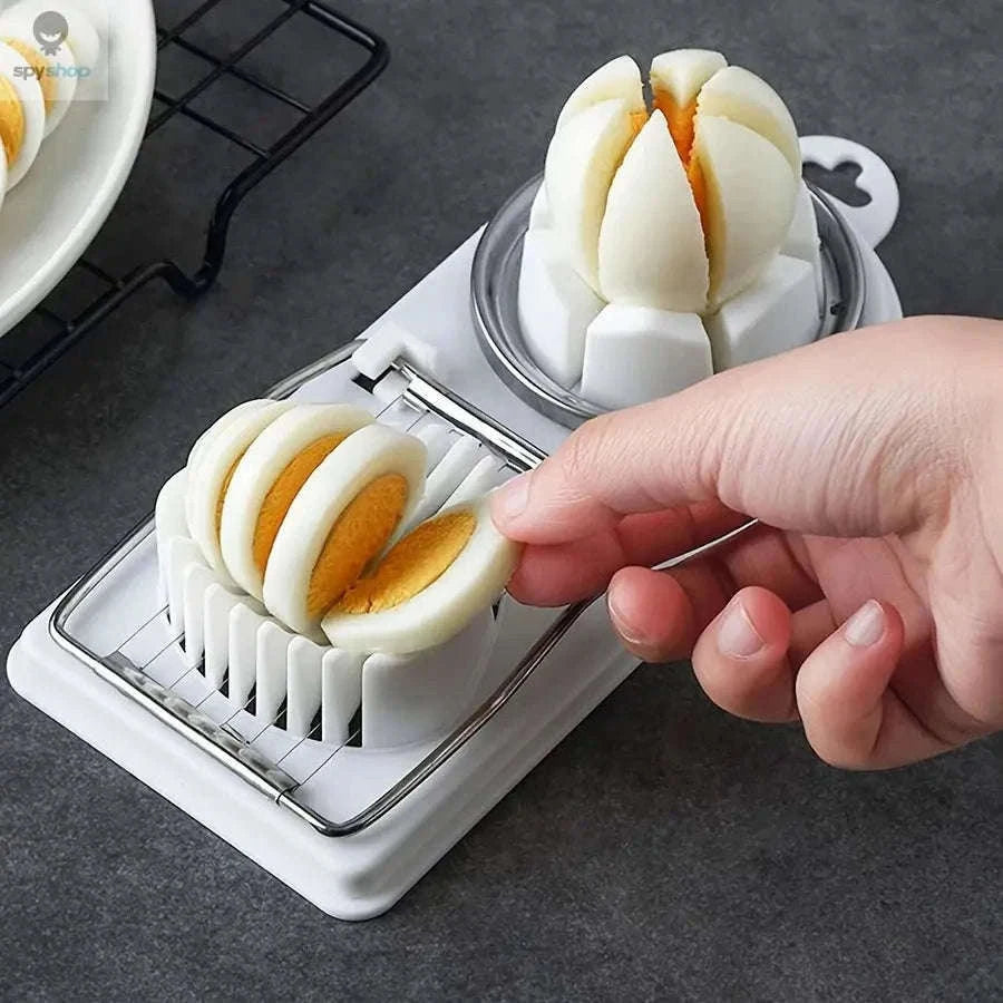 2-in-1 Egg Slicer and Cutter for Fast Meal Prep-1PC white