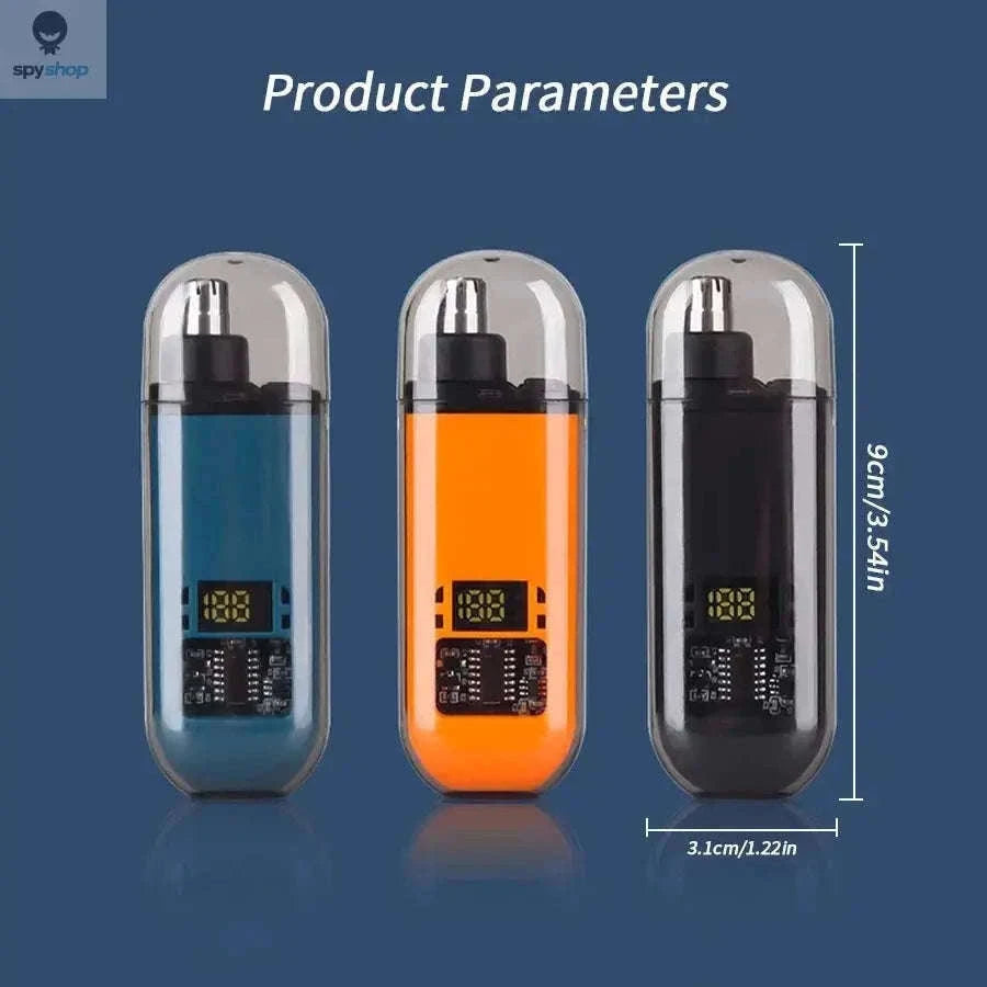2-in-1 Electric Ear & Nose Hair Trimmer with Washable Head-orange