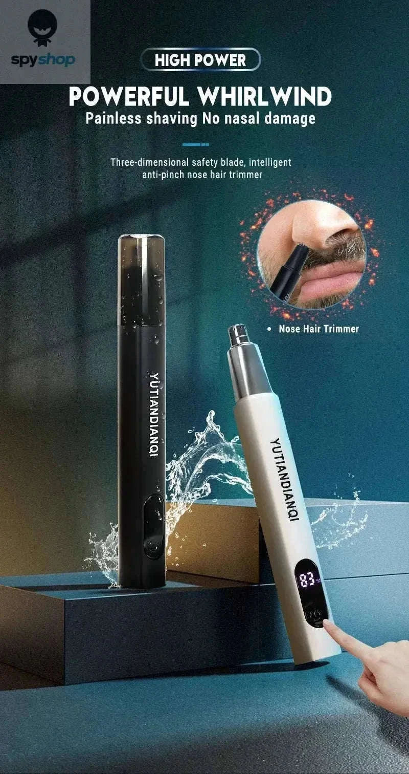 2-in-1 Electric Ear & Nose Hair Trimmer with Washable Head-orange