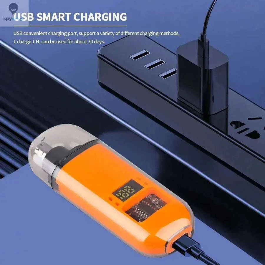 2-in-1 Electric Ear & Nose Hair Trimmer with Washable Head-orange