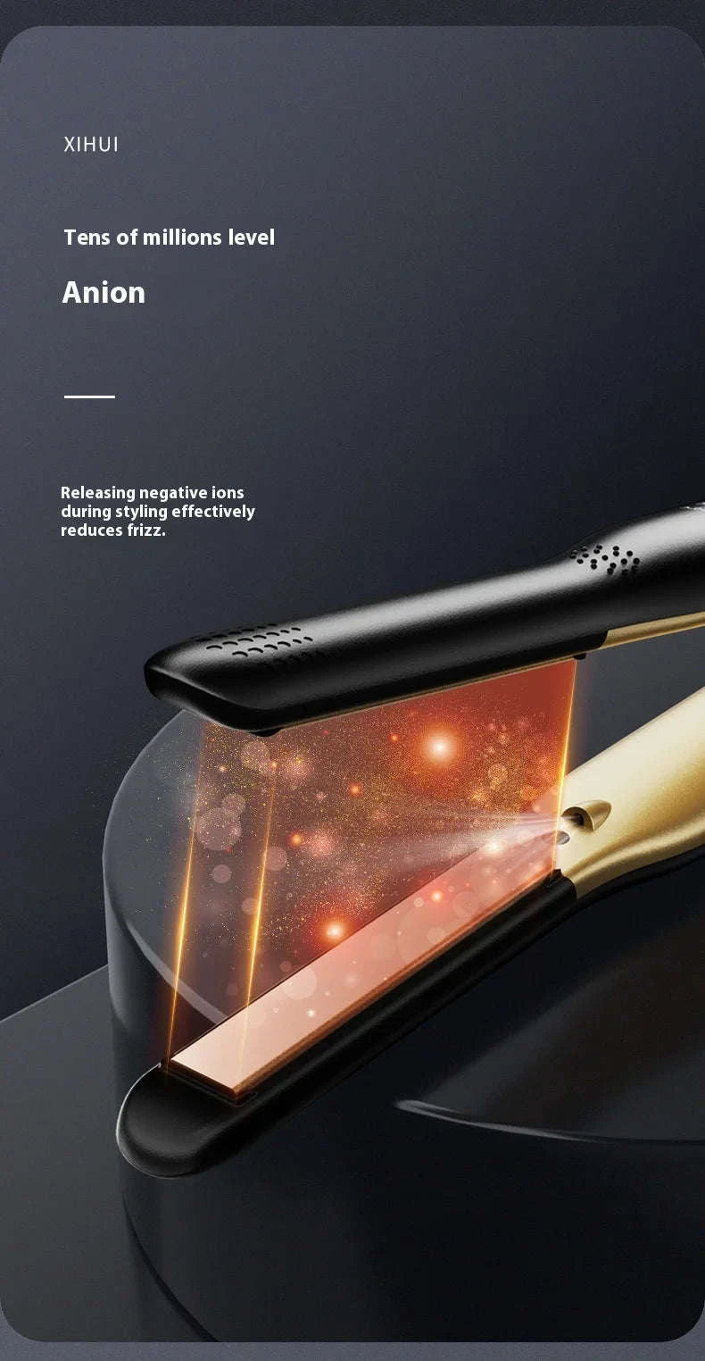 2-in-1 Mini Hair Straightener & Curler for Travel Styling-black / US / China Mainland