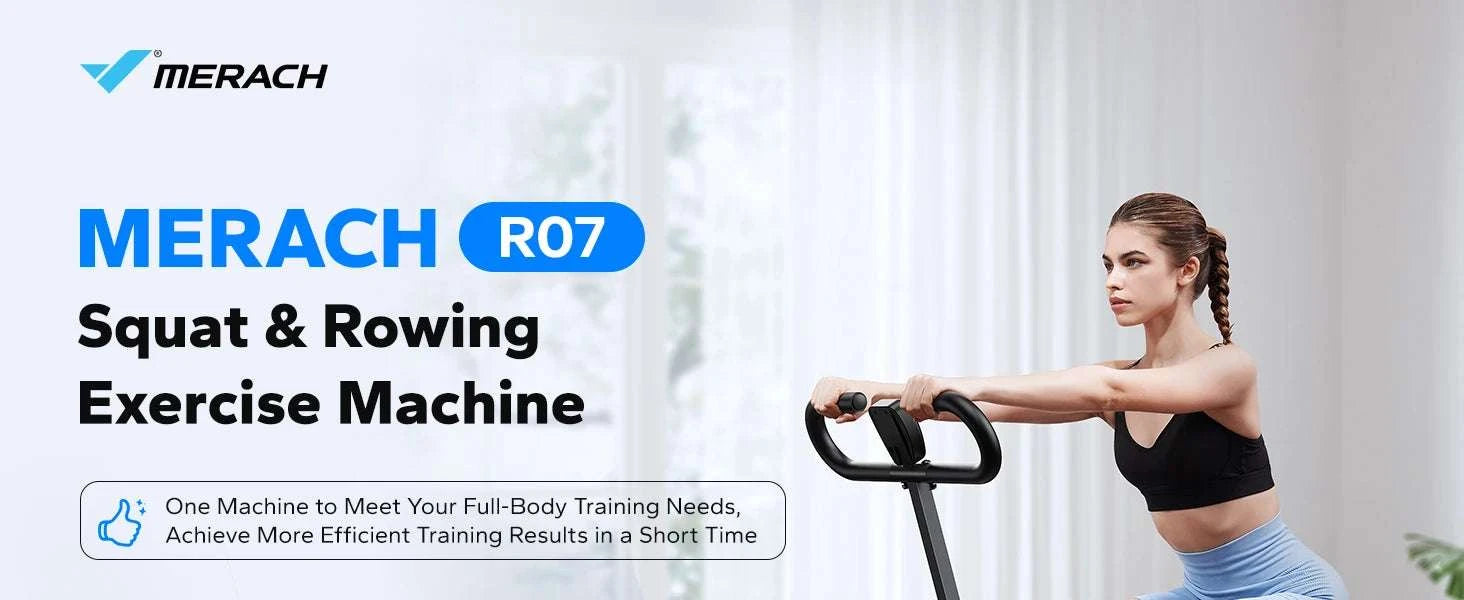 2-in-1 Squat and Rowing Machine Foldable Home Gym Trainer-R07WZ / United States