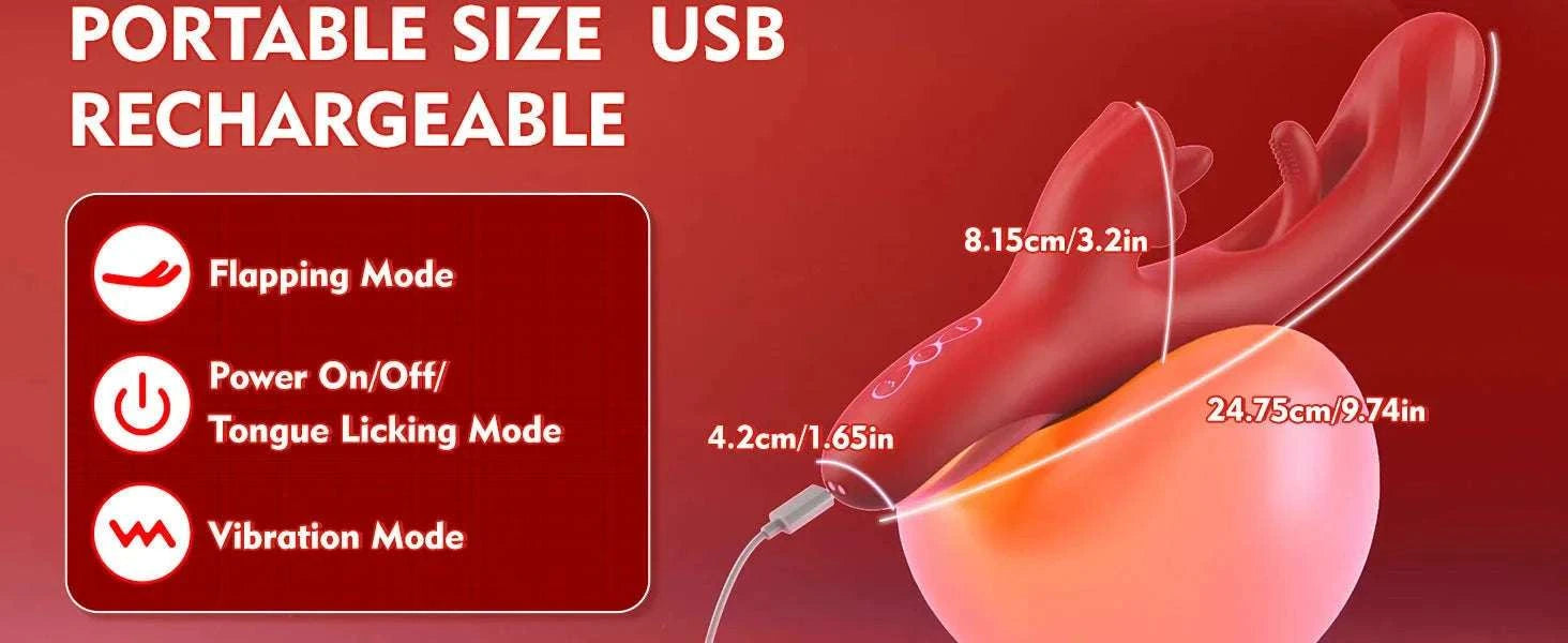 2 in 1 Tongue Licking Dildo Vibrator-