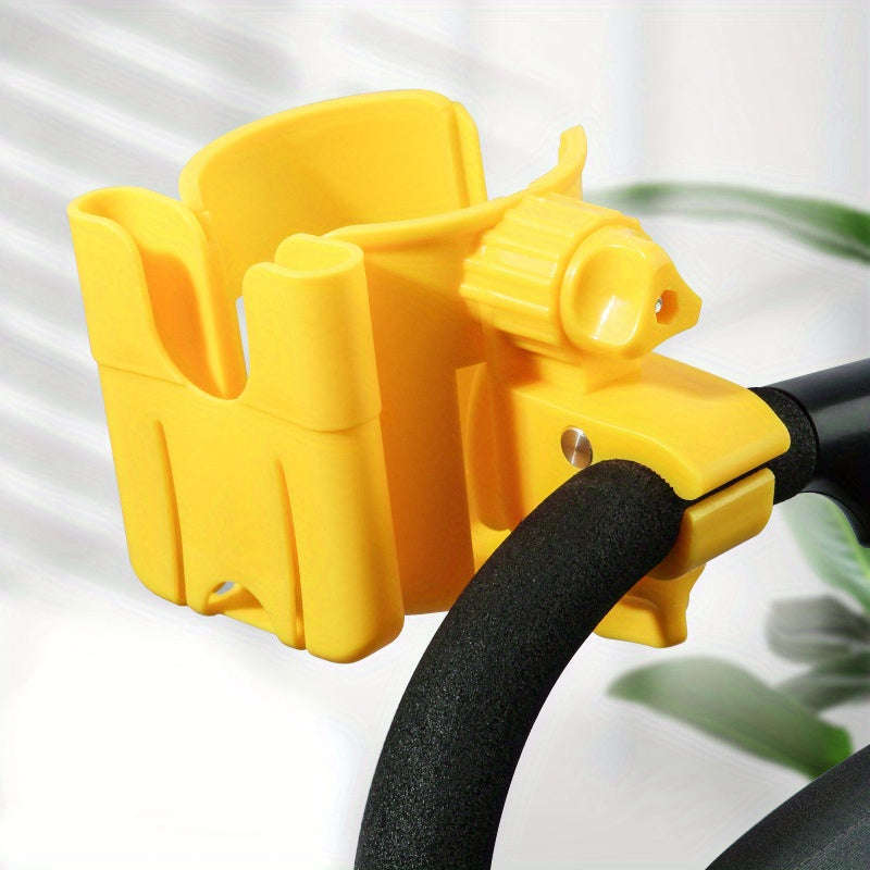 2-in-1 Universal Stroller Cup Holder With Phone Mount-Pink