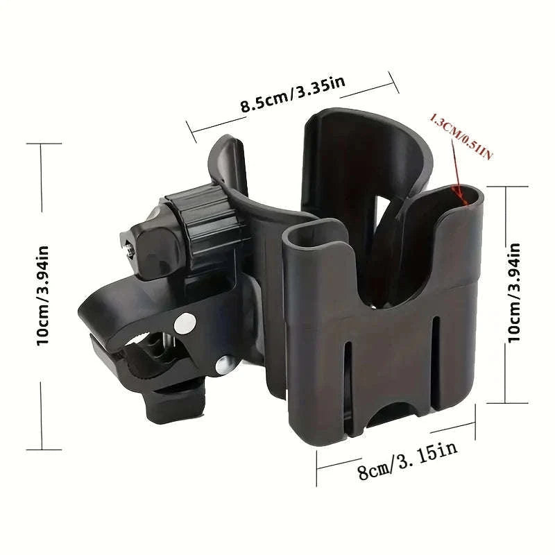 2-in-1 Universal Stroller Cup Holder With Phone Mount-Pink