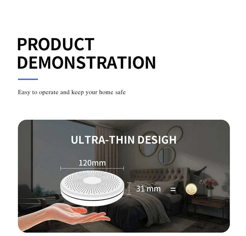 2-in-1 WiFi Smart CO & Smoke Detector Alarm-CS01W WiFi Function