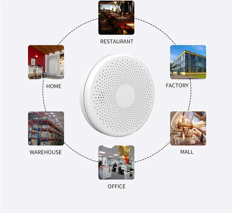 2‑in‑1 WiFi Tuya Smart CO & Smoke Detector Alarm-CS01W WiFi Function