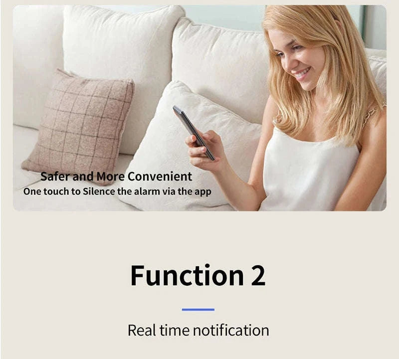 2‑in‑1 WiFi Tuya Smart CO & Smoke Detector Alarm-CS01W WiFi Function