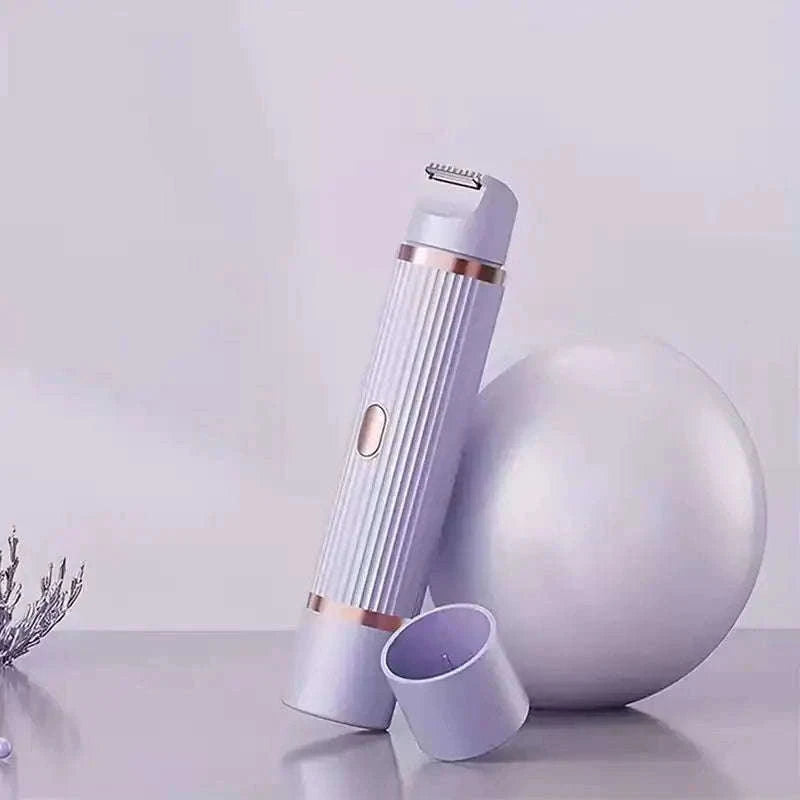 2-in-1 Women's Electric Shaver for Face, Body & Brows Wet Dry-Pink