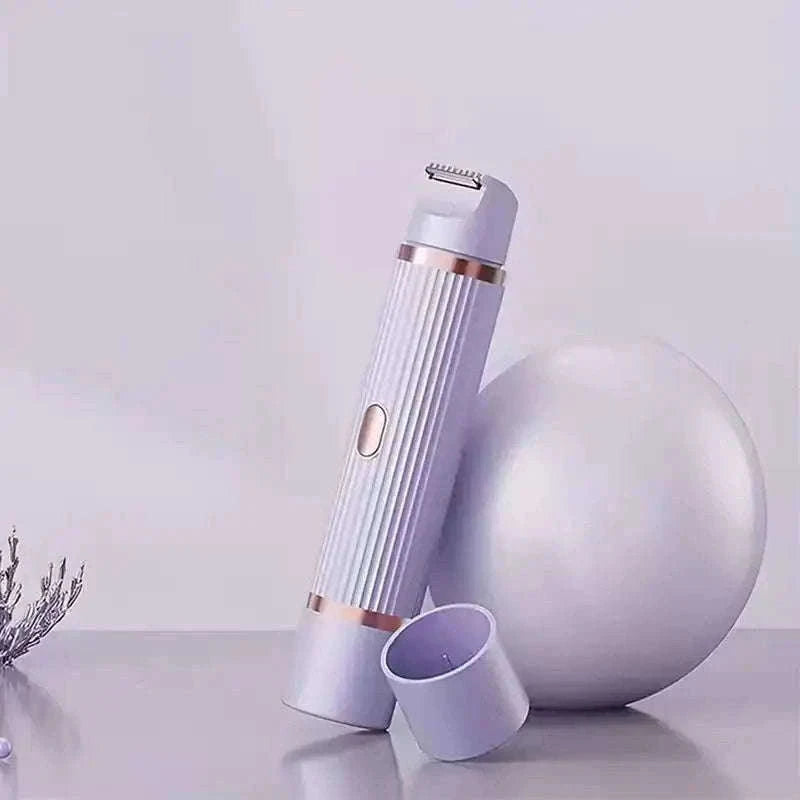 2-in-1 Women's Electric Shaver for Face, Body & Brows Wet Dry-Pink