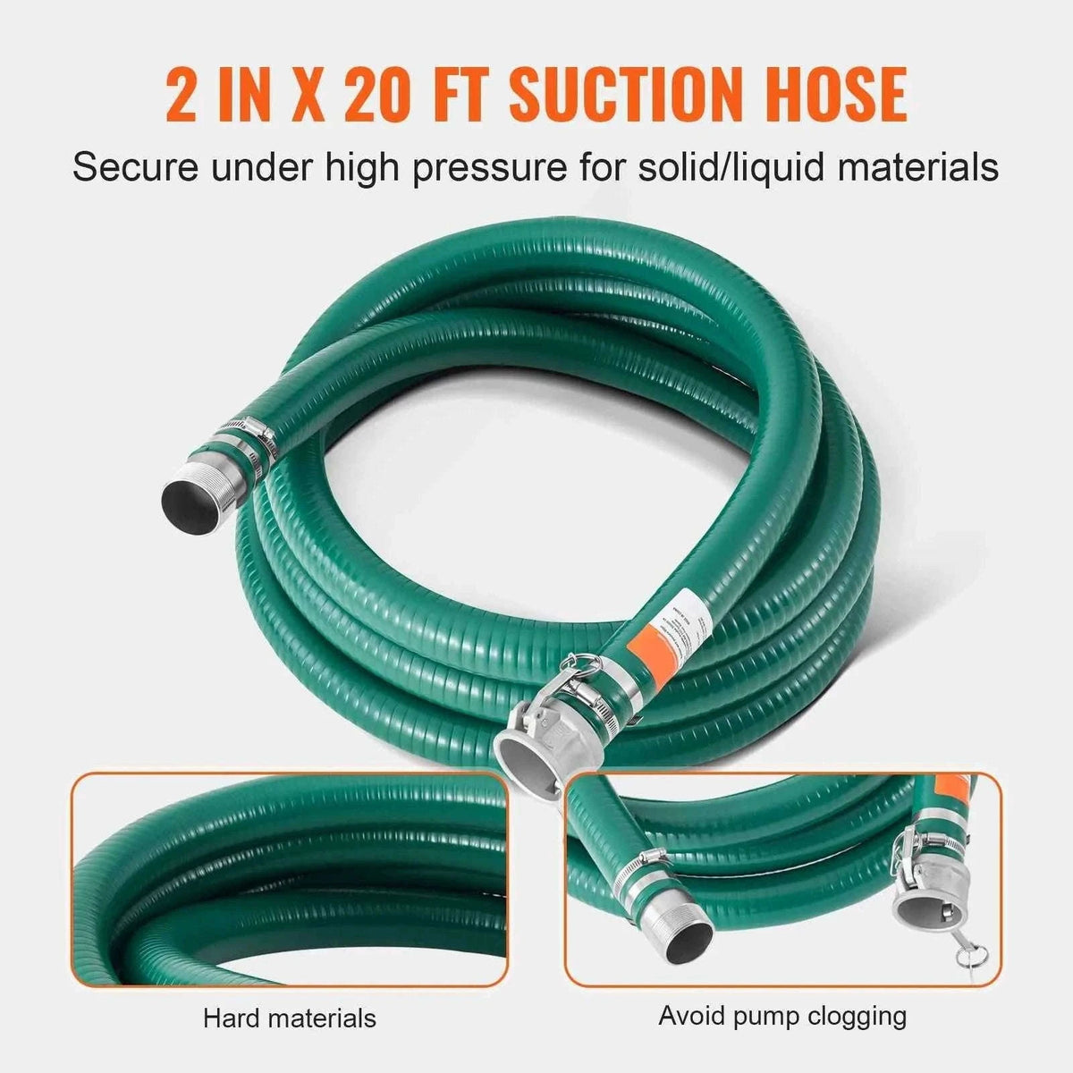 2 in Suction Hose Kit with Backwash Hose and Accessories-2 in x 50 ft / Poland