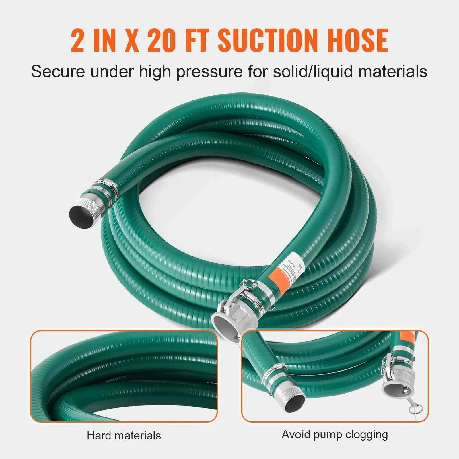 2 in Suction Hose Kit with Backwash Hose and Accessories-2 in x 50 ft / Poland