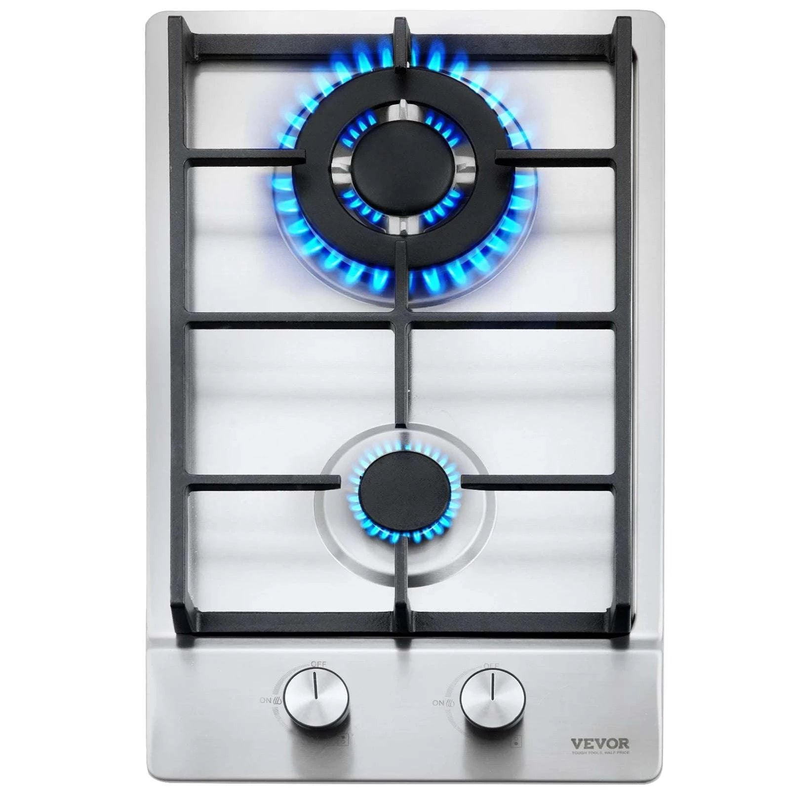2 or 5 Burner Gas Cooktop with Electric Ignition Stainless Steel-30cm / United States