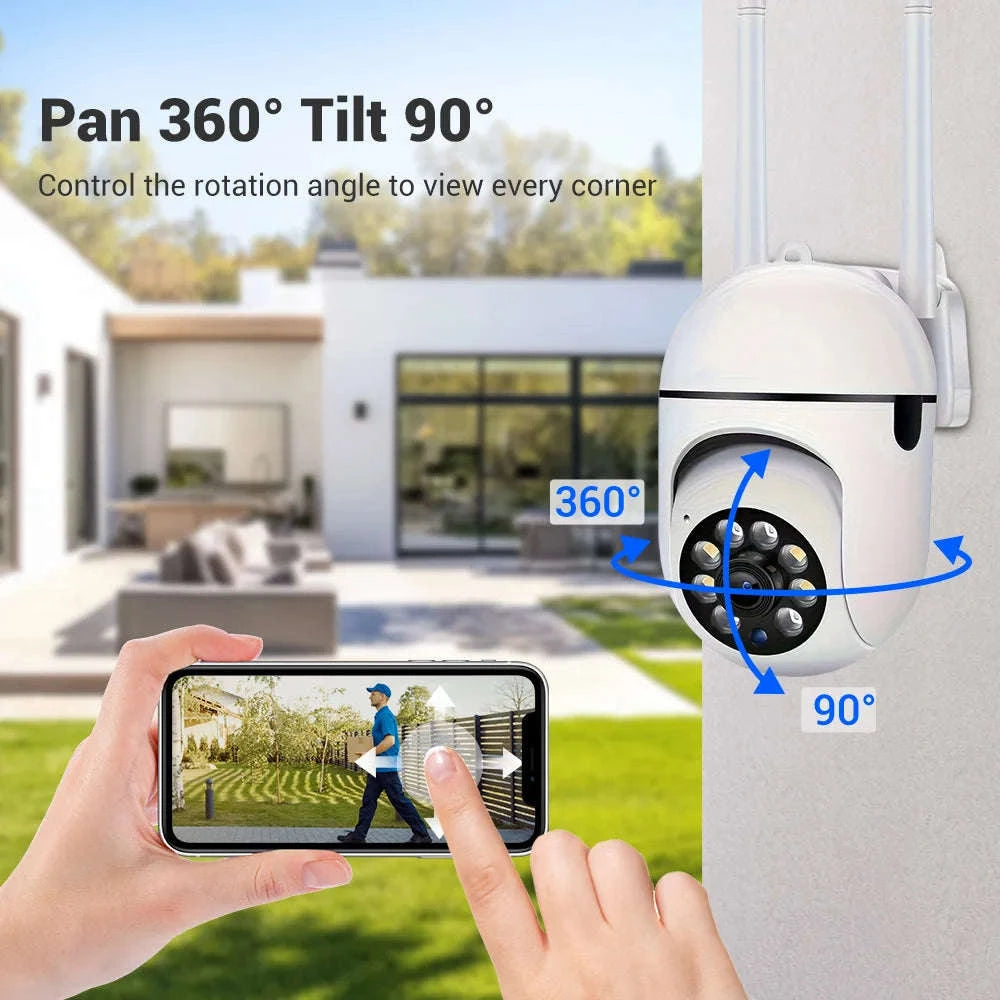 2-Pack 1080P WiFi Security Camera with Color Night Vision, 2-Way Audio, 360° Pan/Tilt/Zoom, Motion Detection-USB / Germany