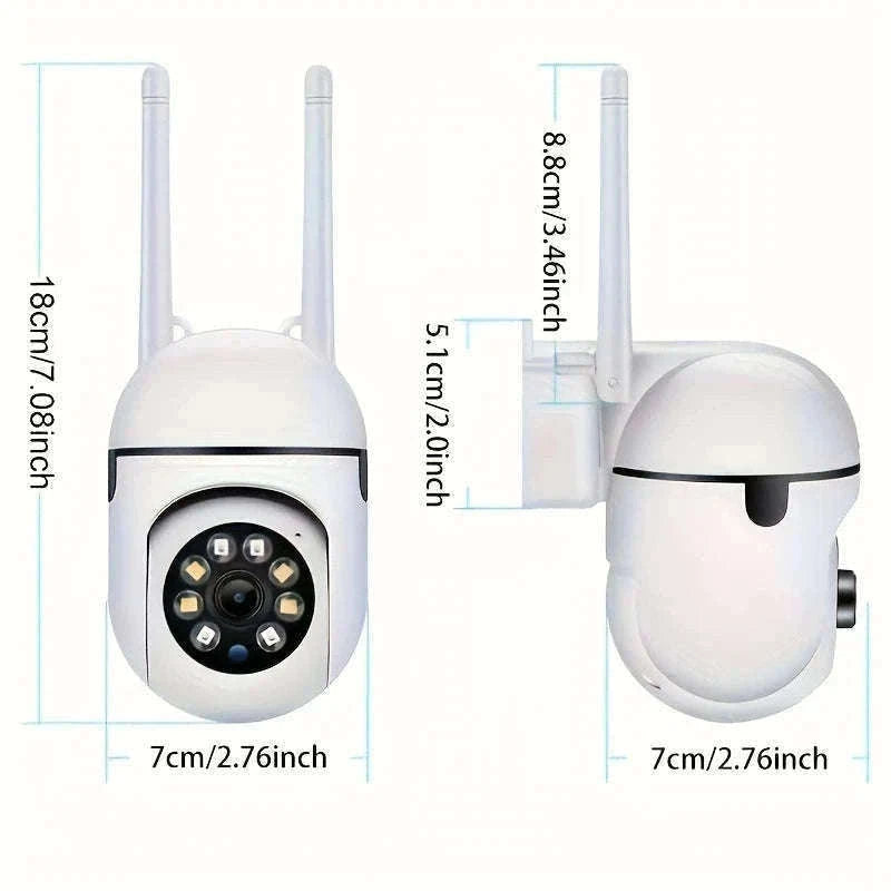 2-Pack 1080P WiFi Security Camera with Color Night Vision, 2-Way Audio, 360° Pan/Tilt/Zoom, Motion Detection-USB / Germany