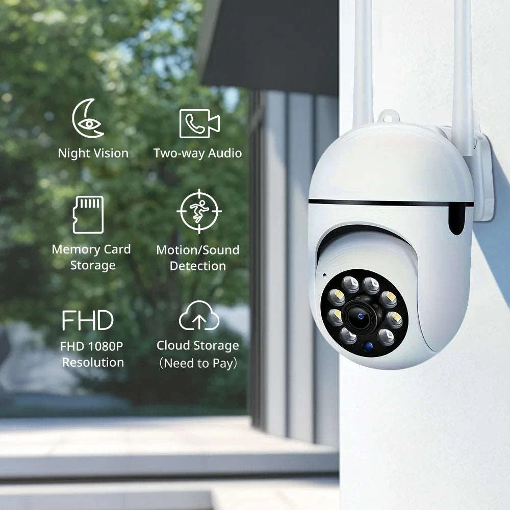 2-Pack 1080P WiFi Security Camera with Color Night Vision, 2-Way Audio, 360° Pan/Tilt/Zoom, Motion Detection-USB / Germany