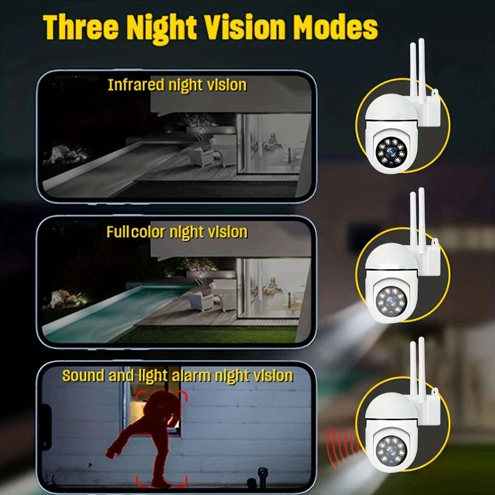 2-Pack 1080P WiFi Security Camera with Color Night Vision, 2-Way Audio, 360° Pan/Tilt/Zoom, Motion Detection-USB / Germany