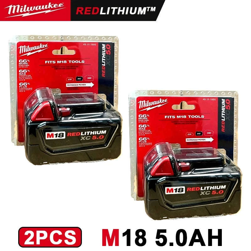 2-Pack 18V 5.0Ah Rechargeable Battery Pack-4pcs / 18V / United States