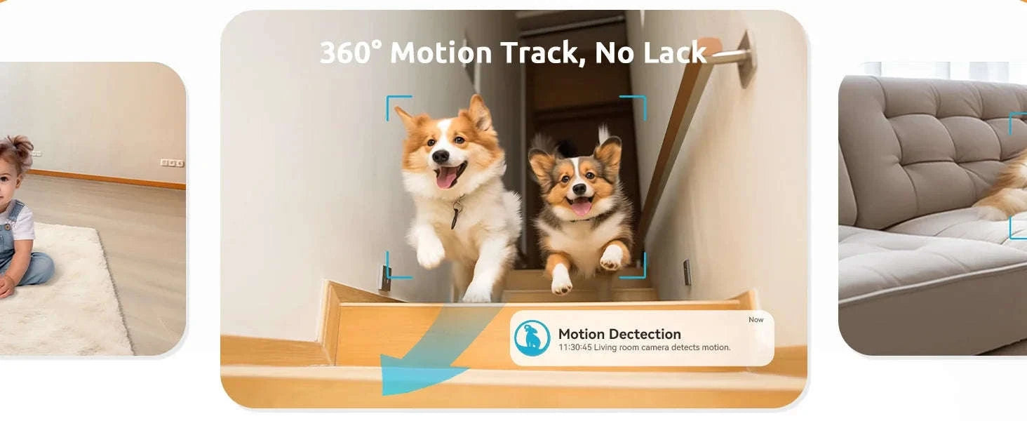 2-Pack 2K Indoor Security Camera with One-Touch Call-EU Plug / spain