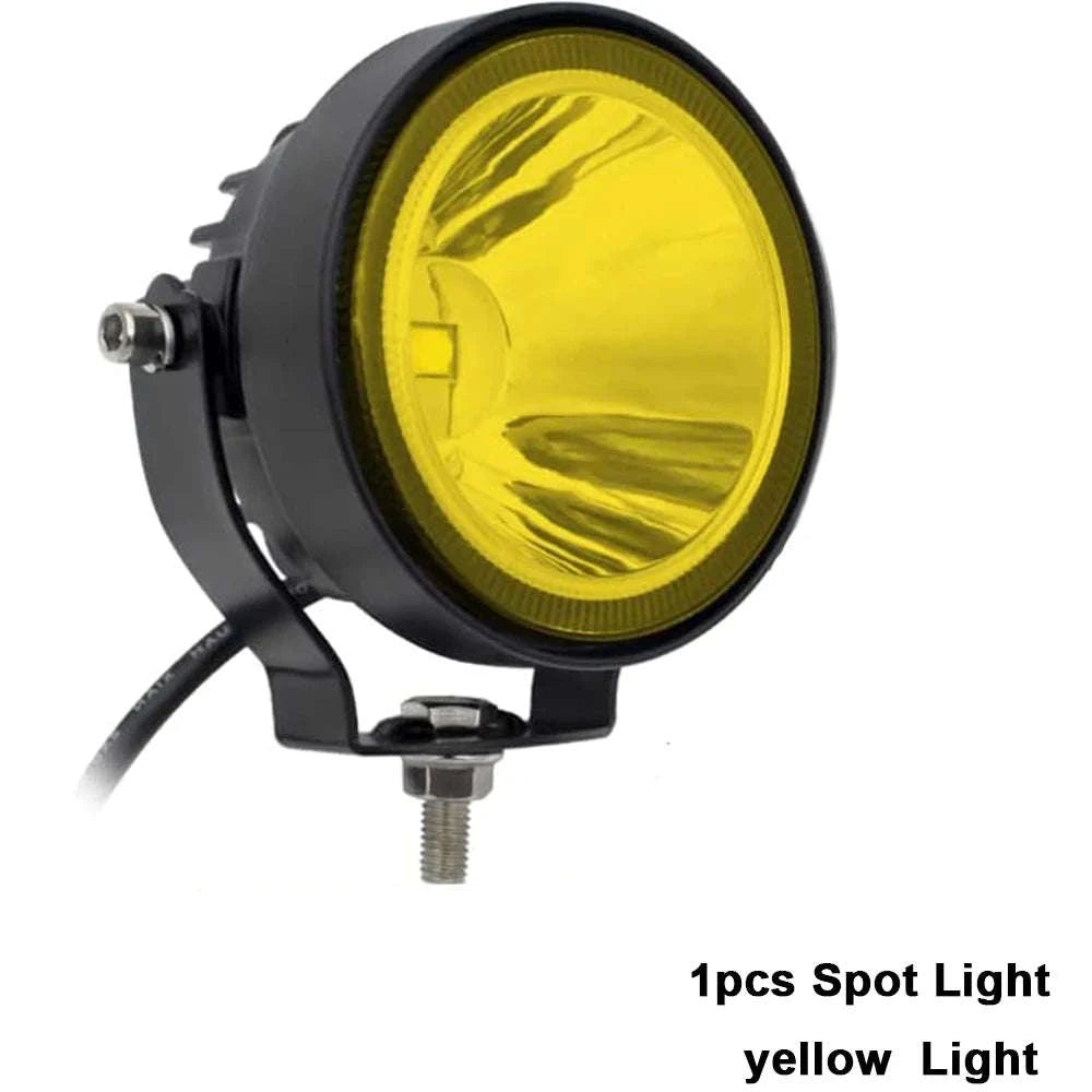 2-Pack 4 Inch LED Work Light 12-30V Spot Flood-4 inch Flood-White