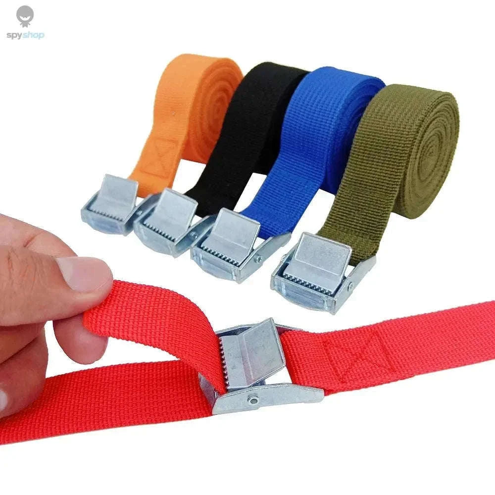 2-Pack 4M Zinc Alloy Cargo Straps with Pressure Buckles-Blue