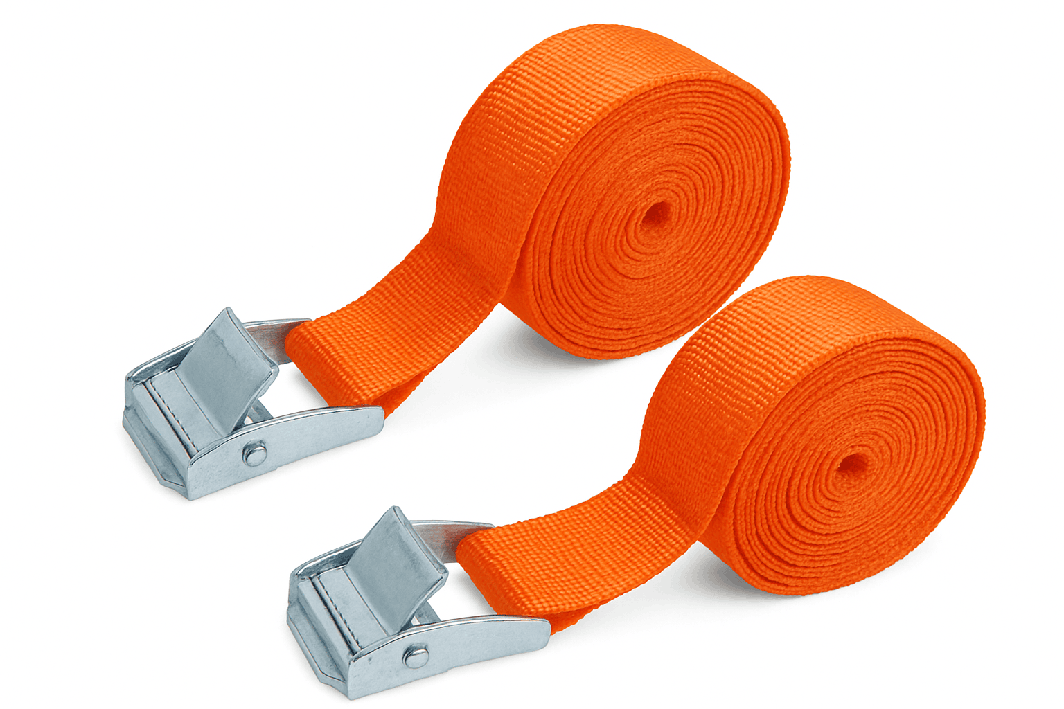 2-Pack 4M Zinc Alloy Cargo Straps with Pressure Buckles-Blue