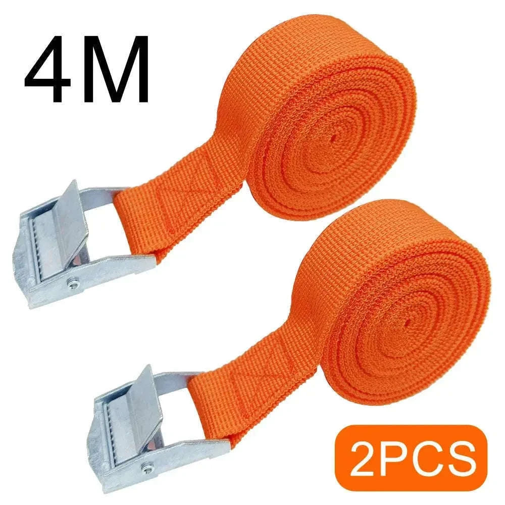 2-Pack 4M Zinc Alloy Cargo Straps with Pressure Buckles-Blue
