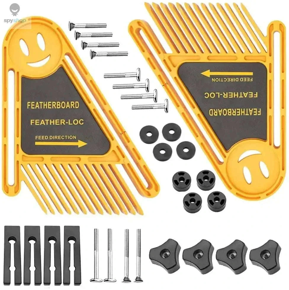 2 Pack Adjustable Featherboard Safety Guide-Yellow Set