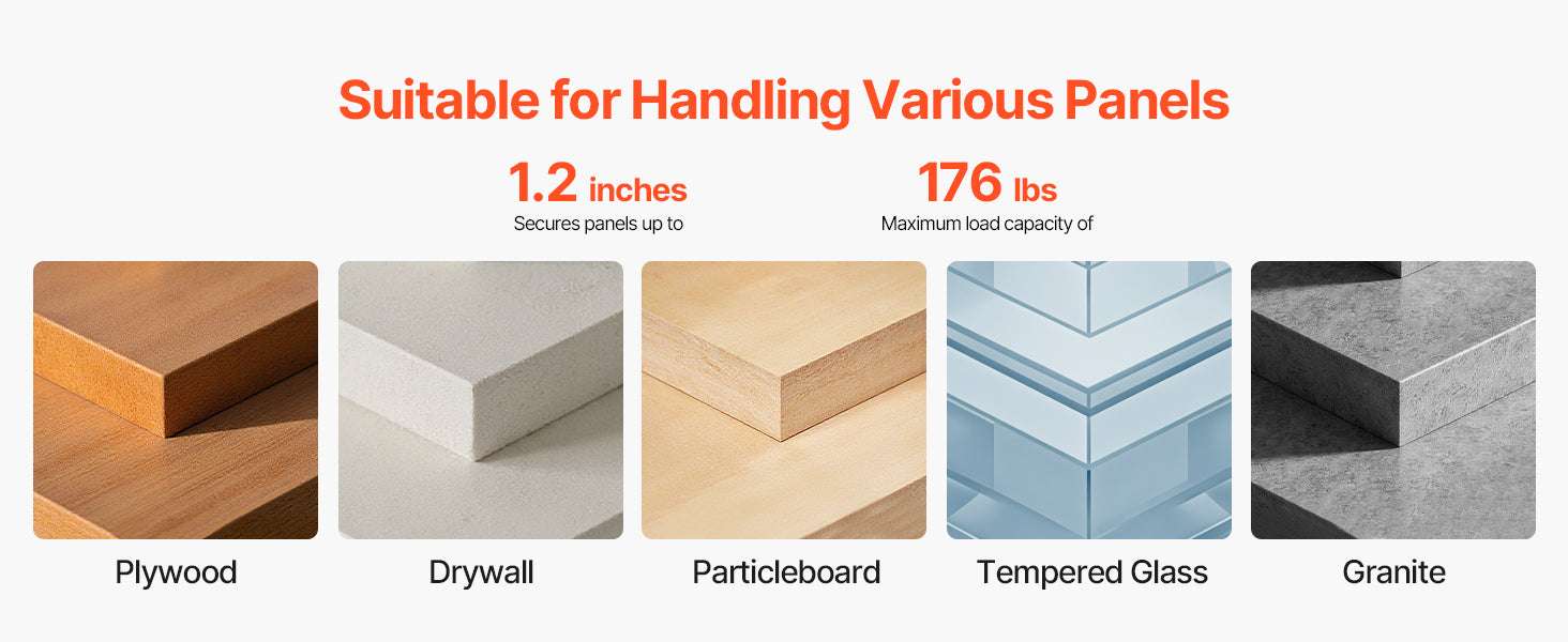 2 Pack Drywall Panel Carrier Handles 176 lbs Capacity Each-