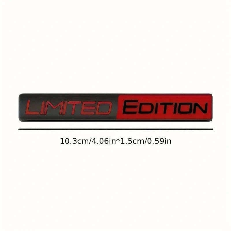 2-Pack Limited Edition 3D Metal Car Emblem Stickers-Silver / CHINA