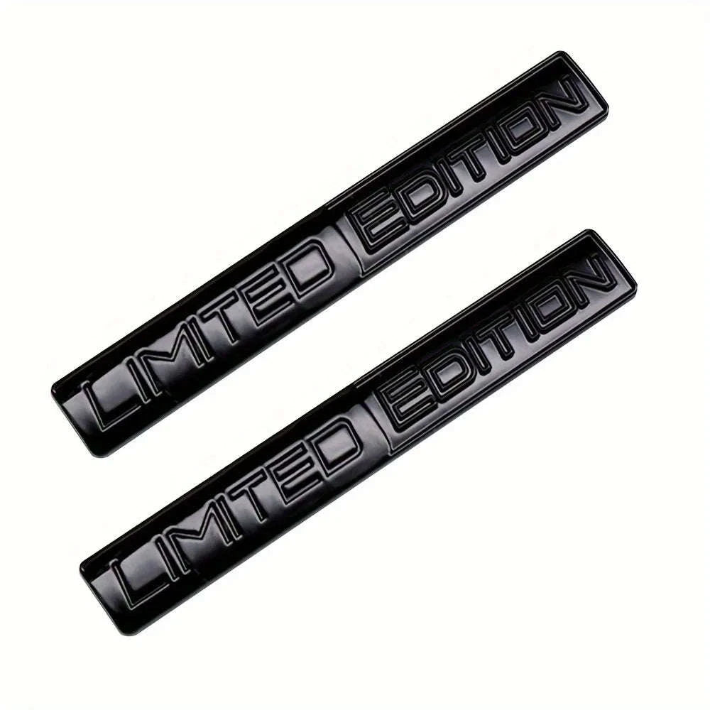 2-Pack Limited Edition 3D Metal Car Emblem Stickers-Silver / CHINA