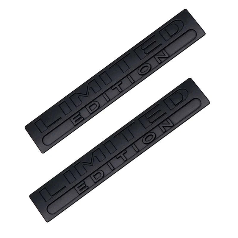 2-Pack Limited Edition 3D Metal Car Emblem Stickers-Silver / CHINA