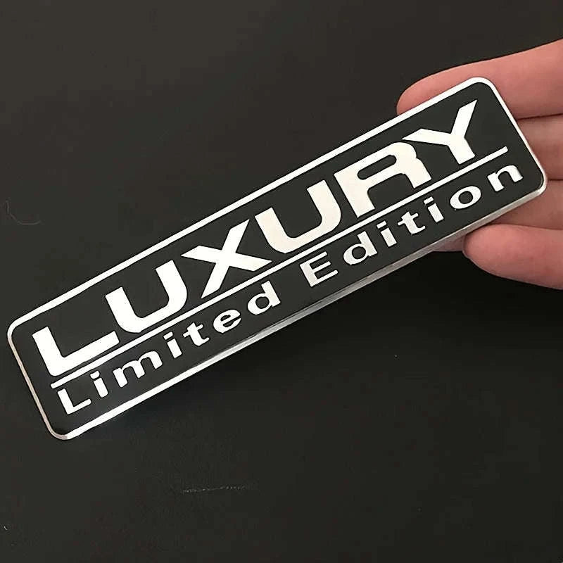 2-Pack Limited Edition 3D Metal Car Emblem Stickers-Silver / CHINA