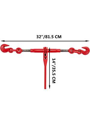 2 Pack Ratchet Chain Load Binder 3/8–1/2 in, 9215 lb Capacity-france
