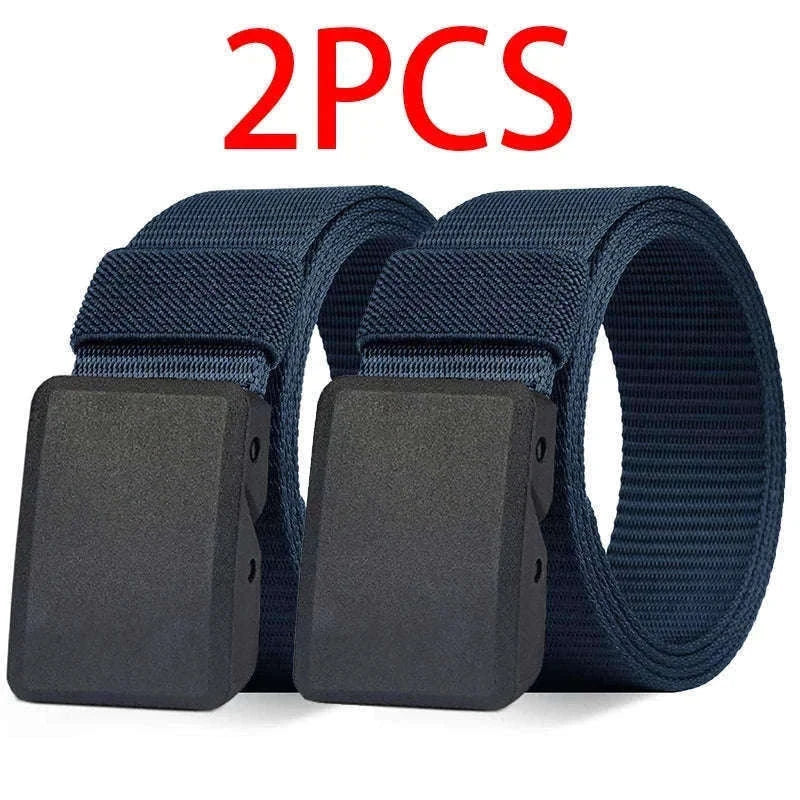 2-Pack Tactical Nylon Belt Set with Automatic Buckle-2PC 03A black / 120cm