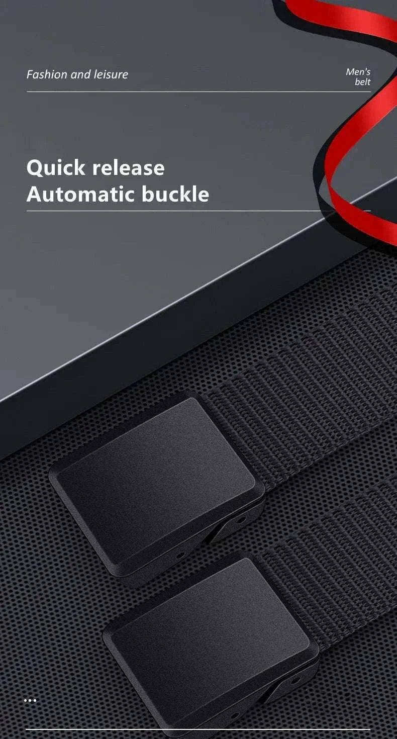 2-Pack Tactical Nylon Belt Set with Automatic Buckle-2PC 03A black / 120cm