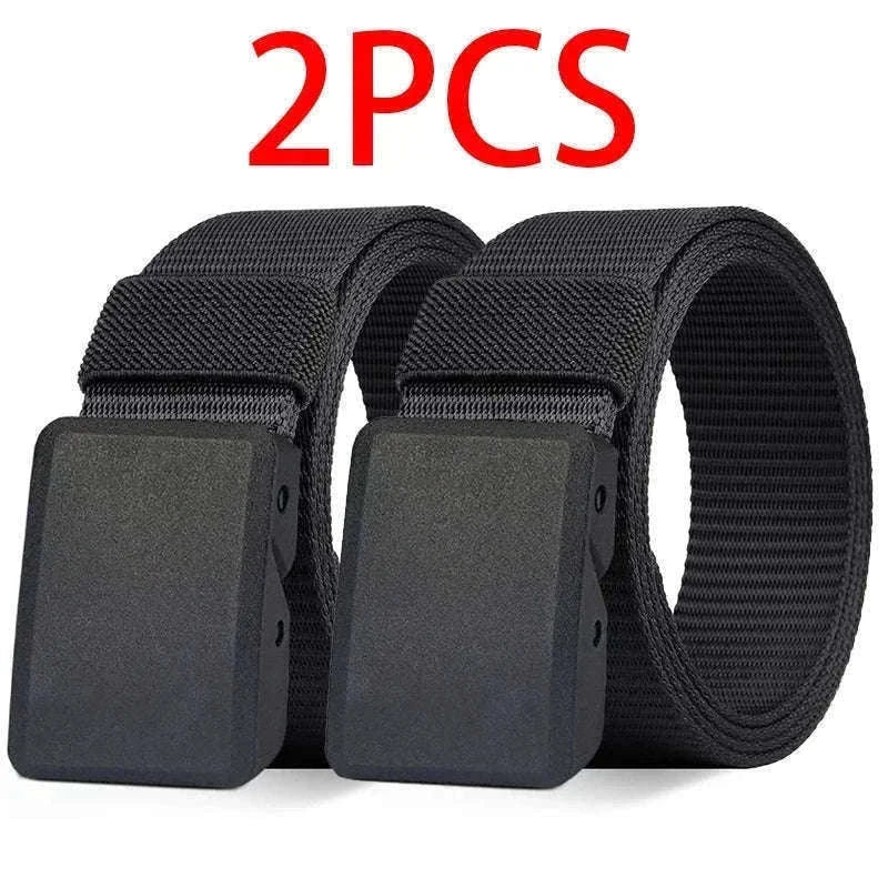 2-Pack Tactical Nylon Belt Set with Automatic Buckle-2PC 03A black / 120cm