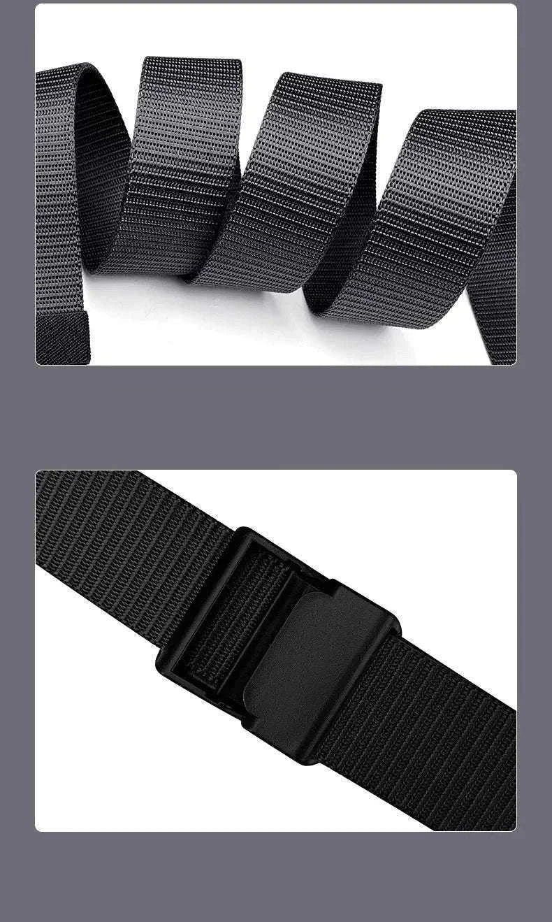 2-Pack Tactical Nylon Belt Set with Automatic Buckle-2PC 03A black / 120cm
