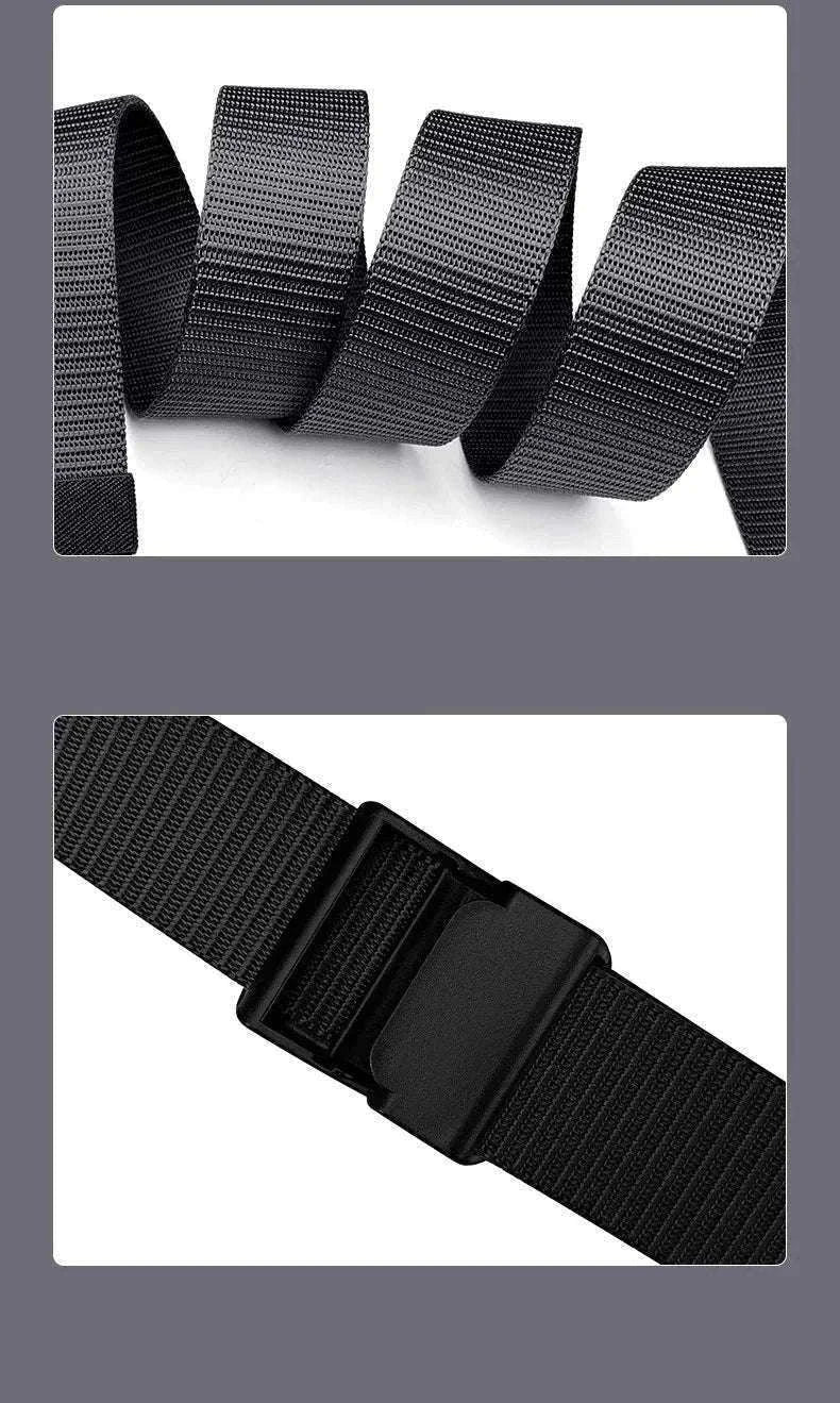 2-Pack Tactical Nylon Belt Set with Automatic Buckle-2PC 03A black / 120cm
