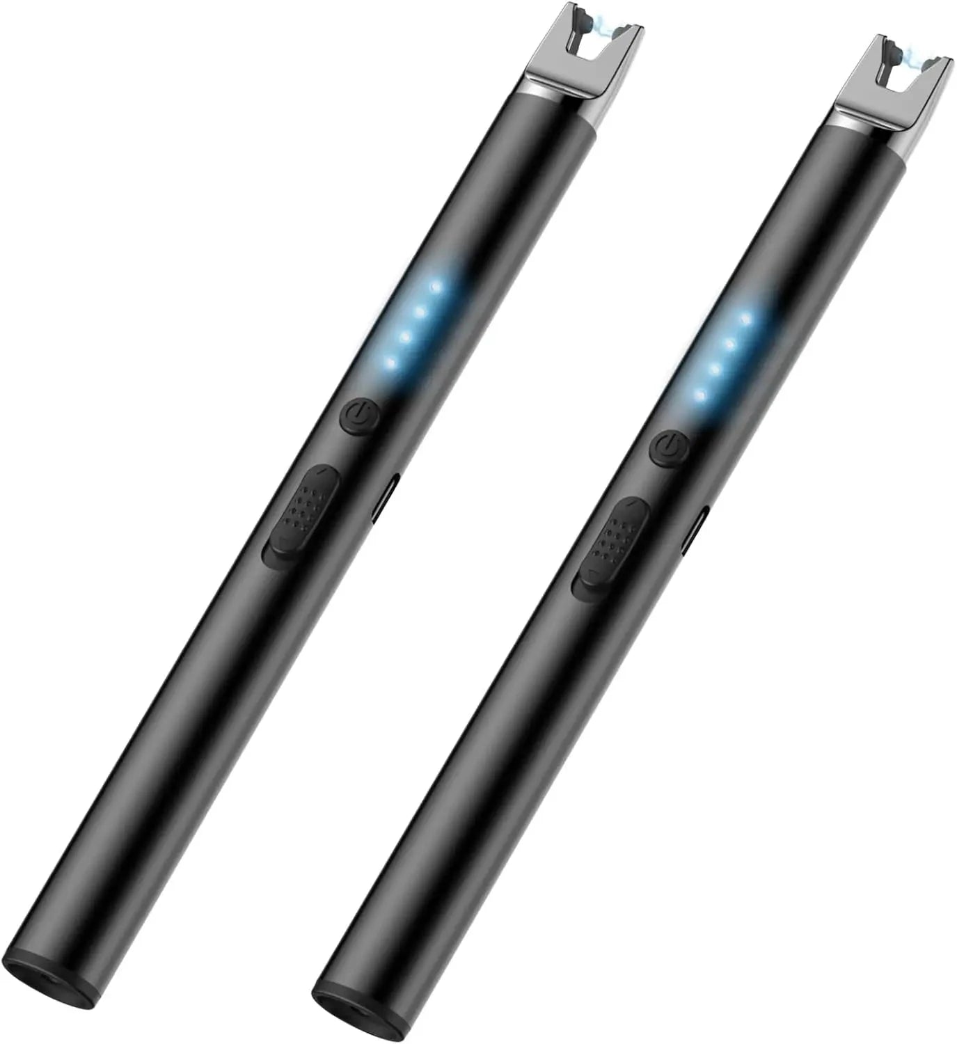 2 Pack USB Rechargeable Plasma Arc Lighter-United States / Black