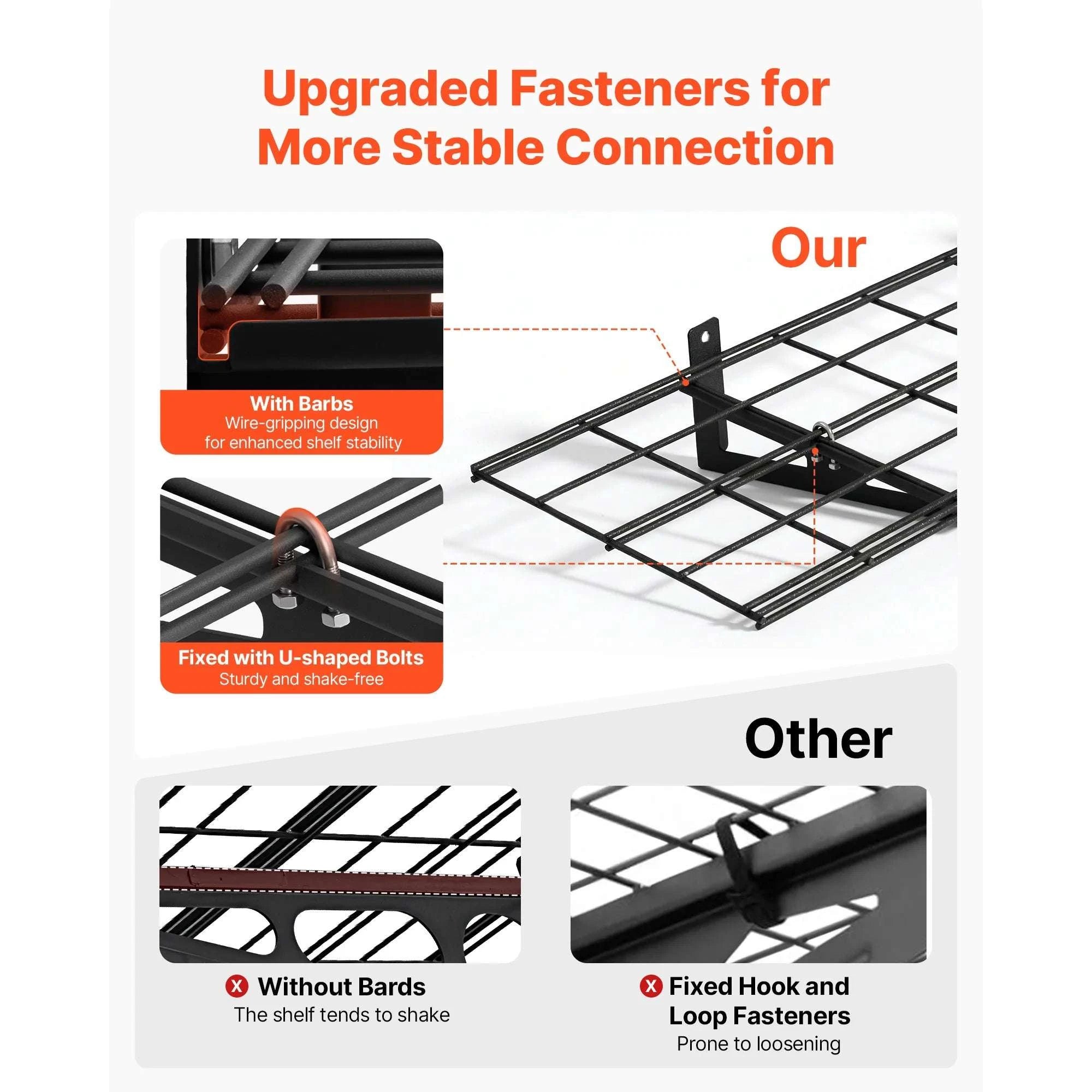 2-Pack Wall Mounted Garage Shelves 12x72 in Heavy Duty Steel 600 lbs Total-12x72inch / United States