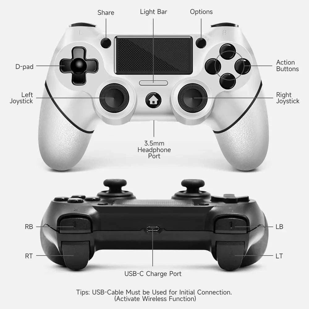 2 Pack Wireless Controllers for Console and PC with Non-Slip Grip-United States
